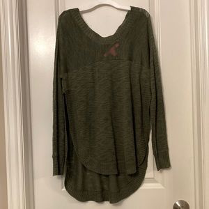 Long Olive Sweater